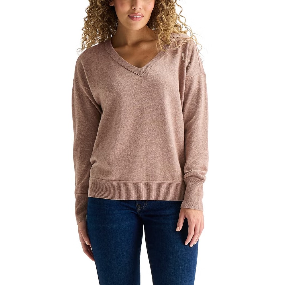 Lucky Brand Women's V-Neck Sweater, Tan, Size: Small, NWOT